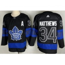 Men Toronto Maple Leafs #34 Auston Matthews Black X Drew House Inside Out Stitched Jersey