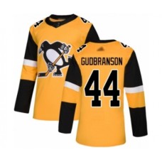 Men Pittsburgh Penguins #44 Erik Gudbranson Authentic Gold Alternate Hockey Stitched Jersey