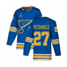 Men St. Louis Blues #27 Alex Pietrangelo Authentic Navy Blue Alternate 2019 Stanley Cup Final Bound Hockey Jersey