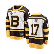 Men Boston Bruins #17 Milan Lucic White Winter Classic Fanatics Branded Breakaway 2019 Stanley Cup Final Bound Hockey Jersey