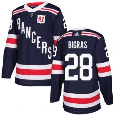 Men Adidas New York Rangers #28 Chris Bigras Authentic Navy Blue 2018 Winter Classic NHL Jersey