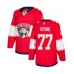 Men Florida Panthers #77 Frank Vatrano Authentic Red Home Hockey Stitched Jersey