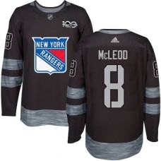 Men Adidas New York Rangers #8 Cody McLeod Premier Black 1917-2017 100th Anniversary NHL Jersey