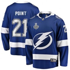 Men Tampa Bay Lightning #21 Brayden Point Fanatics Branded Blue 2020 Stanley Cup Final Bound Home Player Breakaway Stitched Jersey