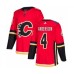 Men Adidas Calgary Flames #4 Rasmus Andersson Premier Red Home NHL Jersey