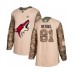 Men Arizona Coyotes #81 Phil Kessel Authentic Camo Veterans Day Practice Hockey Stitched Jersey