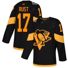 Men Adidas Pittsburgh Penguins #17 Bryan Rust Black Authentic 2019 Stadium Series Stitched NHL Jersey