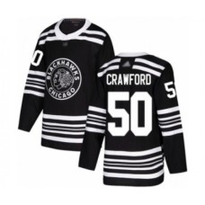 Men Chicago Blackhawks #50 Corey Crawford Authentic Black Alternate Hockey Stitched Jersey