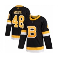 Men Boston Bruins #48 Matt Grzelcyk Authentic Black Alternate Hockey Stitched Jersey