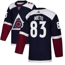 Men Adidas Colorado Avalanche #83 Matt Nieto Authentic Navy Blue Alternate NHL Jersey