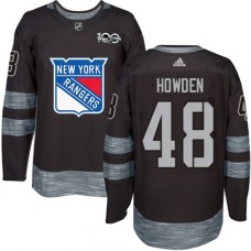 Men Adidas New York Rangers #48 Brett Howden Authentic Black 1917-2017 100th Anniversary NHL Jersey