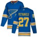 Men Adidas St. Louis Blues #27 Alex Pietrangelo Blue Alternate Authentic Stitched NHL Jersey