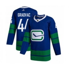 Men Vancouver Canucks #44 Tyler Graovac Authentic Royal Blue Alternate Hockey Stitched Jersey