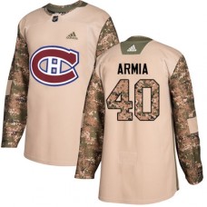 Men Adidas Montreal Canadiens #40 Joel Armia Authentic Camo Veterans Day Practice NHL Jersey