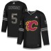 Men Adidas Calgary Flames #5 Mark Giordano Black Authentic Classic Stitched NHL Jersey