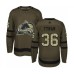 Men Colorado Avalanche #36 T.J. Tynan Authentic Green Salute to Service Hockey Stitched Jersey