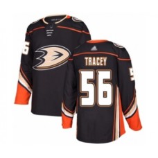 Men Anaheim Ducks #56 Brayden Tracey Authentic Black Home Hockey Stitched Jersey