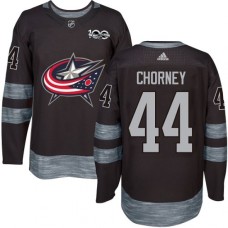 Men Adidas Columbus Blue Jackets #44 Taylor Chorney Authentic Black 1917-2017 100th Anniversary NHL Jersey