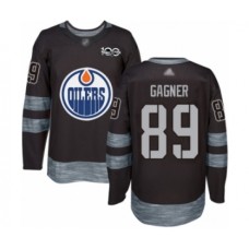 Men Edmonton Oilers #89 Sam Gagner Authentic Black 1917-2017 100th Anniversary Hockey Stitched Jersey