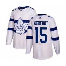 Men Toronto Maple Leafs #15 Alexander Kerfoot Authentic White 2018 Stadium Series Hockey Stitched Jersey