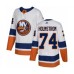 Men New York Islanders #74 Simon Holmstrom Authentic White Away Hockey Stitched Jersey