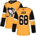 Men Adidas Pittsburgh Penguins #68 Jaromir Jagr Premier Gold Alternate NHL Jersey