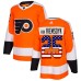 Men Adidas Philadelphia Flyers #25 James Van Riemsdyk Authentic Orange USA Flag Fashion NHL Jersey