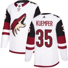 Men Adidas Arizona Coyotes #35 Darcy Kuemper Authentic White Away NHL Jersey