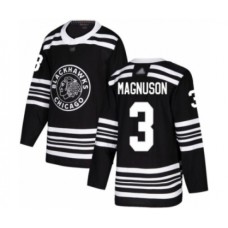 Men Chicago Blackhawks #3 Keith Magnuson Authentic Black Alternate Hockey Stitched Jersey