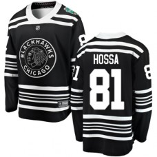 Men Chicago Blackhawks #81 Marian Hossa Black 2019 Winter Classic Fanatics Branded Breakaway NHL Jersey