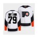 Men Philadelphia Flyers #79 Carter Hart White 2022 Reverse Retro Stitched Jersey