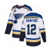 Men St. Louis Blues #12 Zach Sanford Authentic White Away 2019 Stanley Cup Final Bound Hockey Jersey