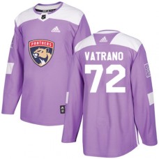 Men Adidas Florida Panthers #72 Frank Vatrano Authentic Purple Fights Cancer Practice NHL Jersey