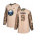 Men Adidas Buffalo Sabres #9 Jack Eichel Authentic Camo Veterans Day Practice NHL Jersey