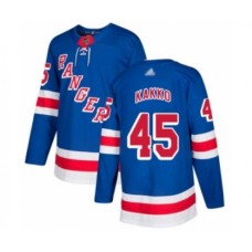 Men New York Rangers #45 Kaapo Kakko Authentic Royal Blue Home Hockey Stitched Jersey