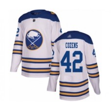 Men Buffalo Sabres #42 Dylan Cozens Authentic White 2018 Winter Classic Hockey Stitched Jersey