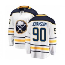 Men Buffalo Sabres #90 Marcus Johansson Fanatics Branded White Away Breakaway Hockey Stitched Jersey