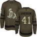 Men Adidas Ottawa Senators #41 Craig Anderson Authentic Green Salute to Service NHL Jersey