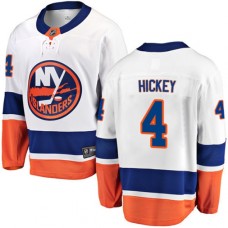 Men New York Islanders #4 Thomas Hickey Fanatics Branded White Away Breakaway NHL Jersey