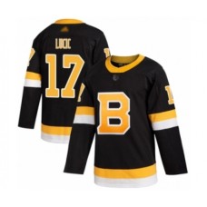 Men Boston Bruins #17 Milan Lucic Authentic Black Alternate Hockey Stitched Jersey