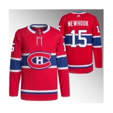 Men Montreal Canadiens #15 Alex Newhook Red Stitched Jersey