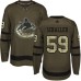 Men Adidas Vancouver Canucks #59 Tim Schaller Authentic Green Salute to Service NHL Jersey