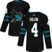 Men Adidas San Jose Sharks #4 Brenden Dillon Premier Black Alternate NHL Jersey