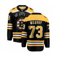 Men Boston Bruins #73 Charlie McAvoy Authentic Black Home Fanatics Branded Breakaway 2019 Stanley Cup Final Bound Hockey Jersey