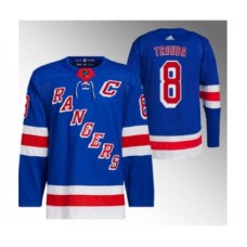 Men New York Rangers #8 Jacob Trouba Blue Stitched Jersey