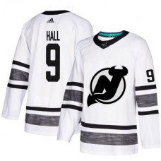 Men Adidas New Jersey Devils #9 Taylor Hall White 2019 All-Star Game Parley Authentic Stitched NHL Jersey