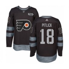 Men Philadelphia Flyers #18 Tyler Pitlick Authentic Black 1917-2017 100th Anniversary Hockey Stitched Jersey