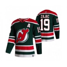 Men New Stitched Jersey Devils #19 Travis Zajac Green 2020-21 Reverse Retro Alternate Hockey Stitched Jersey