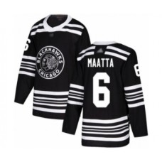 Men Chicago Blackhawks #6 Olli Maatta Authentic Black Alternate Hockey Stitched Jersey