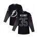 Men Tampa Bay Lightning #35 Curtis McElhinney Authentic Black Alternate Hockey Stitched Jersey